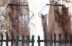 Clinton Nain, Untitled, 2001, mixed media on paper