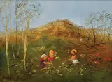 David Boyd, Children in the Grass oil on linen, oil