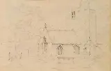 Conrad Martens, Wooton Church, England c.1832 pencil on paper