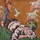 David Bromley, Crazy Days acrylic on canvas, acrylic