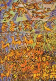 Pasquale Giardino, The Circus pastel on paper signed lower left: Pasquale 98 x 70cm, drawing