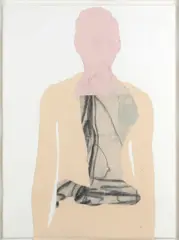 Sally Smart, Tall Ghost #2, 2003, synthetic paint on textile with collage elements on paper
