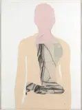 Sally Smart, Tall Ghost #2, 2003, synthetic paint on textile with collage elements on paper