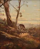 J. A. Turner, Jumping Kangaroo 1885 oil on canvas, oil