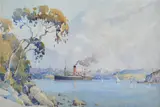 H. W. Cotton, Bradleys Head, Sydney Harbour watercolour, watercolor