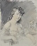 Phyllis c.1945 pencil on paper by Norman Lindsay, drawing, sold Mar 2015