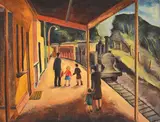 Alan Sumner, Puffing Billy oil on board, oil
