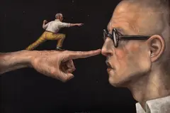 The Accused 2003 oil on board by David Dalla Venezia, oil, sold Mar 2015