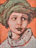 David Bromley, Boy acrylic on canvas, acrylic