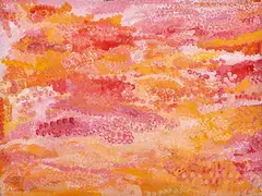 Emily Kngwarreye, Alkahere 1995 acrylic on linen, acrylic