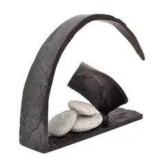 Judith Ben-Meir, Three Stones Contemplating bronze and stone, photograph