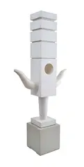 Vincas Jomantas, Guardant II, 1979, polyester resin and white pigment over particle board