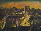 Charles Bush, New South Head Road, (Sydney Series) oil on board