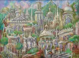 Wladyslaw Dutkiewicz, Lwow c.1995 (Thoughts of Poland series) oil on canvasboard, oil