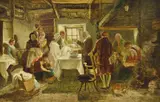 John Philip, A Highland Baptism oil on panel, oil