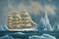 A.V. Gregory, Boat Scene 1922 watercolour and goauche, watercolor