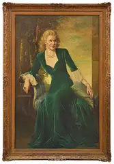 Arthur Pan, Portrait of Valerie Ferguson oil on canvas, oil