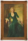 Arthur Pan, Portrait of Valerie Ferguson oil on canvas, oil