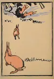 Violet Teague, Flirt Tails and Away II 1906 colour woodcut, print (other)