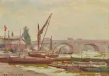 Robert Richmond Campbell, Kingston on Thames oil on board, oil