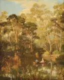 Jan Hendrik Scheltema, Heidelberg River oil on canvas