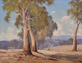 Leonard Long, Gums of the High Country; Snowy Mountains 1968 oil on canvas on board, oil