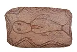 Waigan Djanghara, Ghost Fish 1950 natural earth pigments on bark