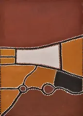 My Country natural earth pigments on canvas by Paddy Carlton, sold Mar 2015