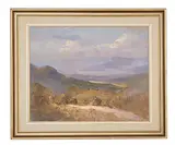 A William Rubery Bennett, View of the Valley, Oil on Canvas, 58.5 x 73.8 cm, oil