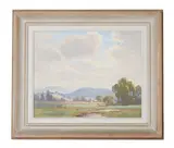 Erik Langker, Evening Light, Bega Oil on Board 29.2 x 36.8 cm