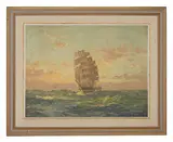 A John Alcott, 'Hawks Day', Oil on board, 34 x 59 cm, signed lower left., oil