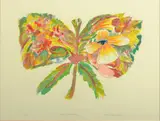 Bouquet Butterfly screenprint 13/75 56 x 76cm by Charles Blackman, screenprint, sold Feb 2015