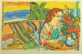 Salvatore Zofrea, Girl Querciarella lithograph 17/25 60 x 40cm