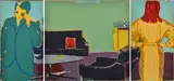 Richard Horvath, International Smooth, triptych screenprint 7/20 signed lower right of right panel 33 x64 (2) and 60 x 64cm (1), screenprint
