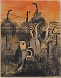 Lesbia Thorpe, MS Herons lithograph 11/12 64.5 x 50cm