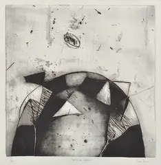 Patchwork Ritual lithograph 12/15 49 x 50cm by Dean Bowen, lithograph, sold Feb 2015
