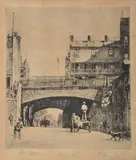 Lionel Lindsay, The Argyle Cut, Sydney 1910 etching and mezzotint xviii 16 x 13.5cm