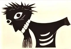 Noel Counihan, Laughing Christ 1970 linocut 21/120 46 x 70cm, print (other)