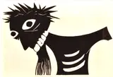 Noel Counihan, Laughing Christ 1970 linocut 21/120 46 x 70cm
