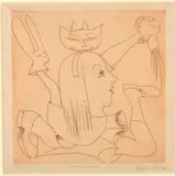 Charles Blackman, Tantric Alice etching 23/70 30 x 30cm, etching