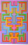 Cecil Hardy, Labyrinth 1980 screenprint 17/60 65 x 42cm, screenprint