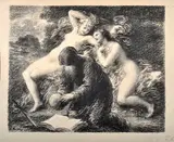 Henri Fantin-Latour, La Tentation de Saint Antoine lithograph 32 x 40cm