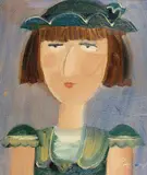 Geoffrey Proud, Untitled (Girl with Blue Hat)