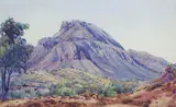 Mt Undoolya by Albert Namatjira, watercolour on paper, sold Mar 2015