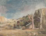 William Frater, The Artist, Central Australia, oil on board
