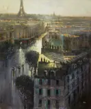 Herman Pekel, Paris Rooftops 2009, 2009, oil on canvas