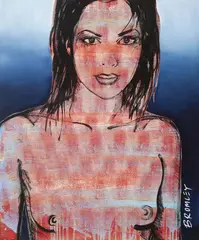 Belinda by David Bromley, synthetic polymer paint on canvas, offered Mar 2015