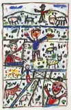 David Larwill, Yardwork 1989, 1989, gouache on paper