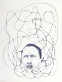 Laith McGregor, Jet Lag 2010, 2010, biro on paper
