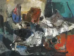 Studio 1963 by Judy Cassab, 1963, oil on board, sold Mar 2015